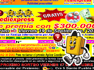 REVISTA COMERCIAL PEDIEXPRESS SORTEO DE $300.000 