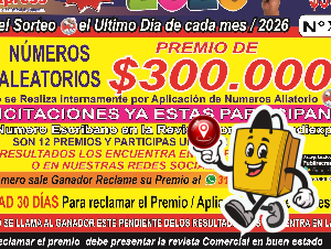 SORTEO PREMIO DE $300.000 GRATIS REVISTA COMERCIAL PEDIEXPRESS 2026